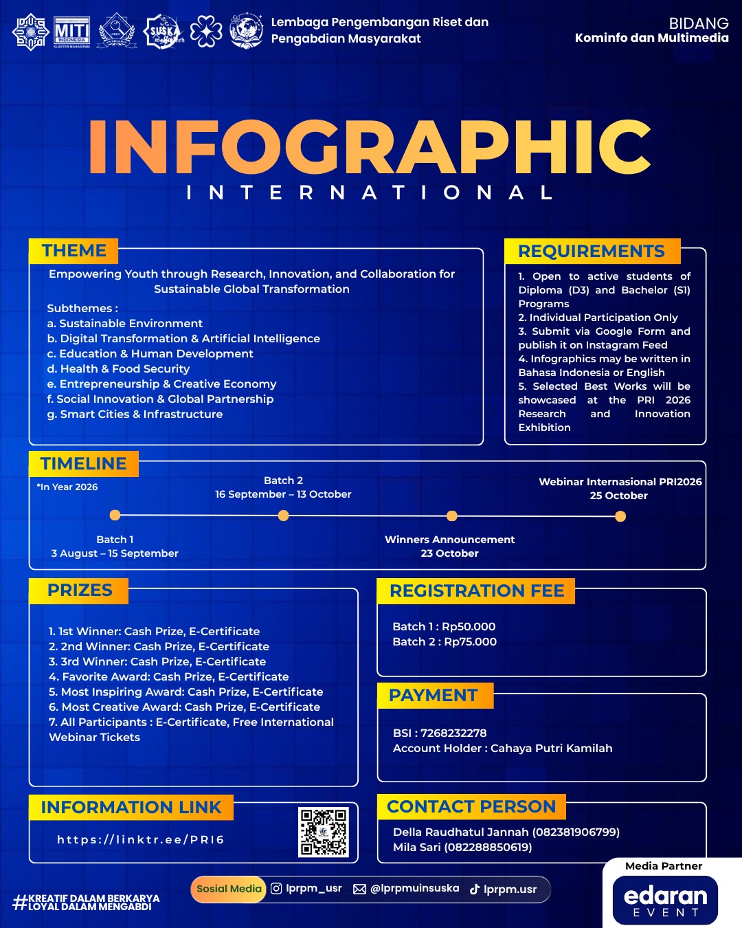 Transform ideas into impactful visuals! Showcase your creativity at the PRI 2026 Infographic Competition