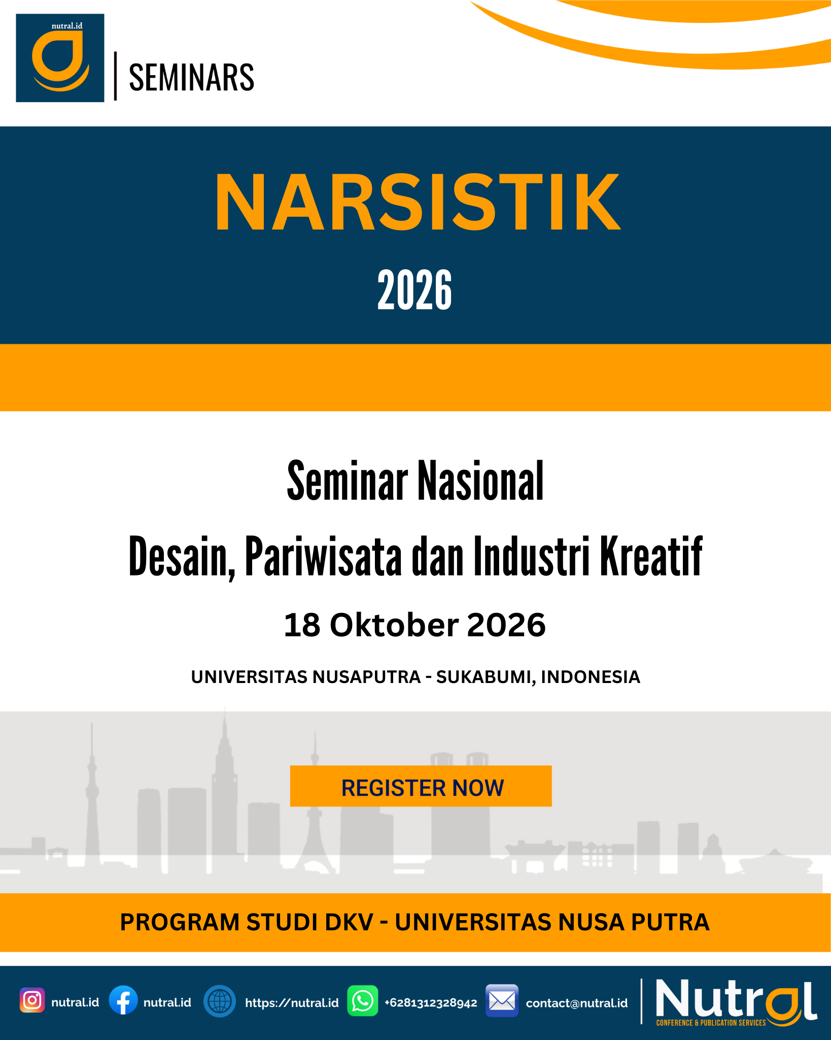Seminar Nasional Desain, Pariwisata dan Industri Kreatif (NARSISTIK) 2026