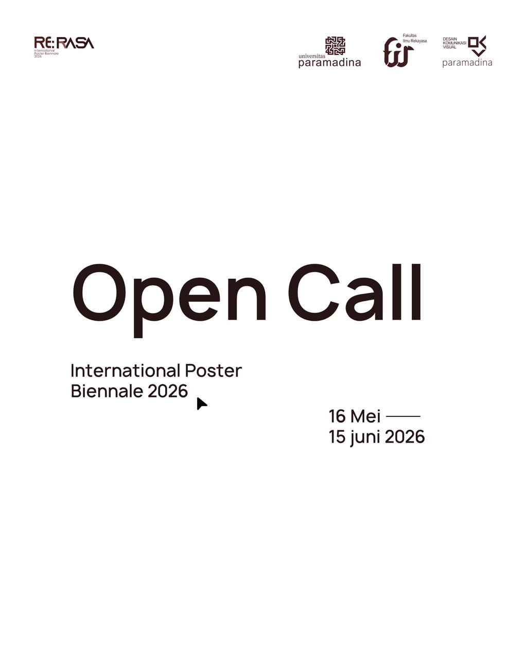 Call for Papers : Rasa International Poster Biennale 2026 - present by Paramadina University