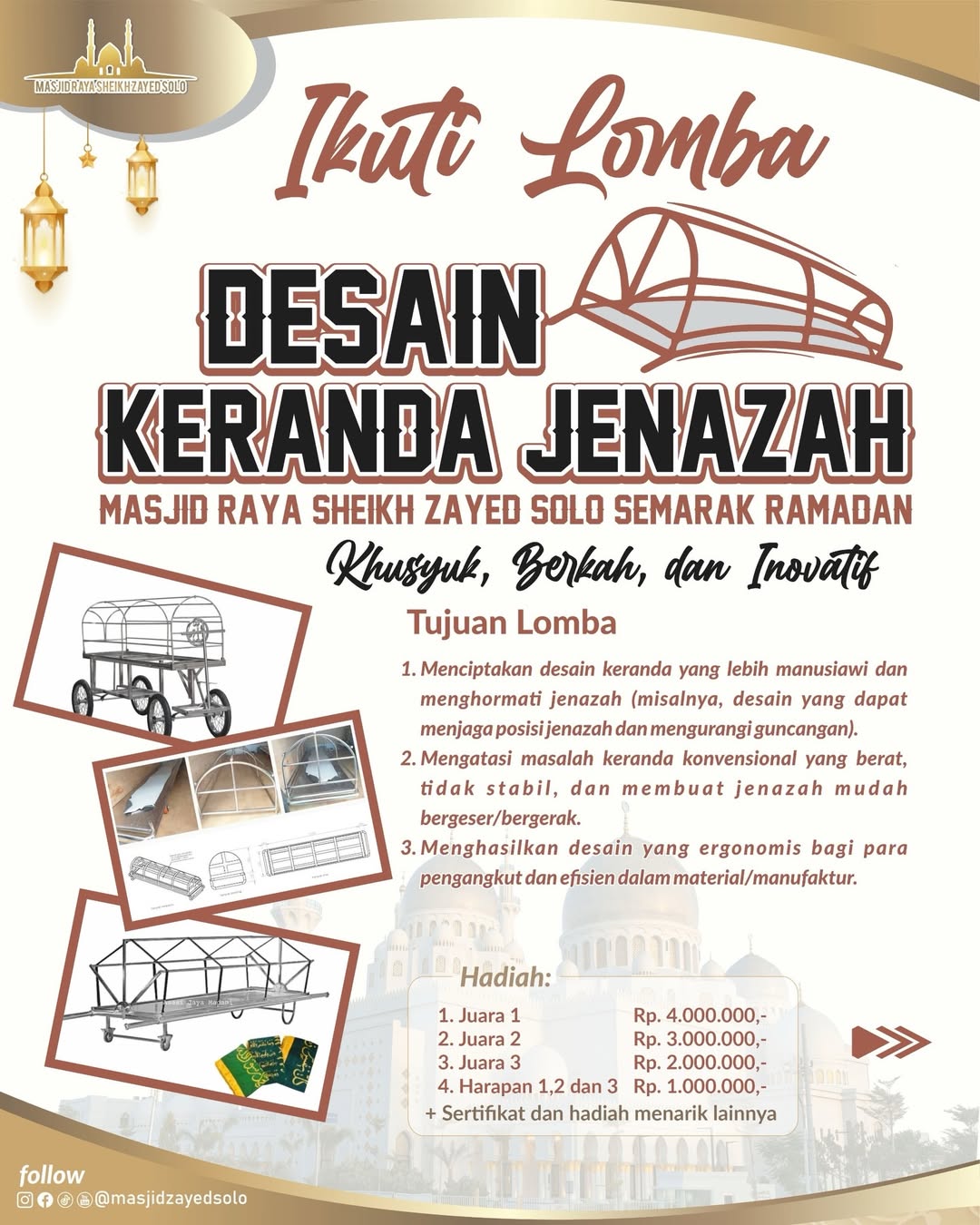 Masjid Raya Sheikh Zayed : Lomba Desain Keranda Jenazah