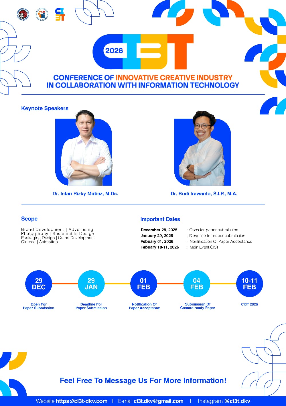 Conference of Innovative Creative Industry in Collaboration with Information Technology (CI3T)