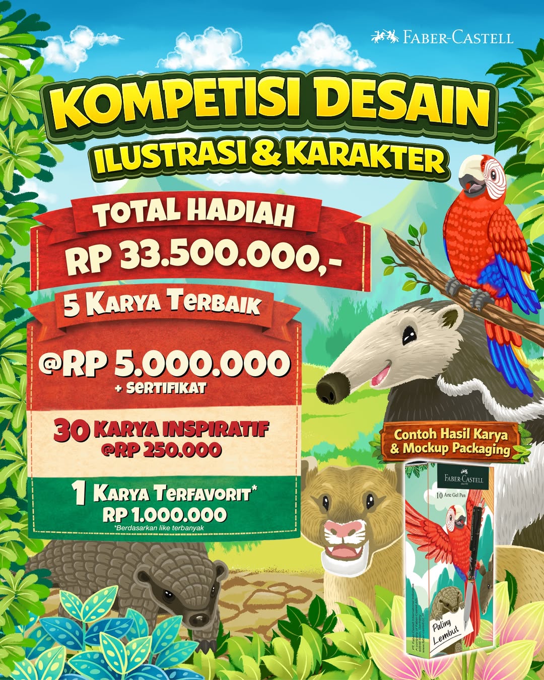 Kompetisi Desain Ilustrasi & Karakter "Faber-Castell Jungle" 2026