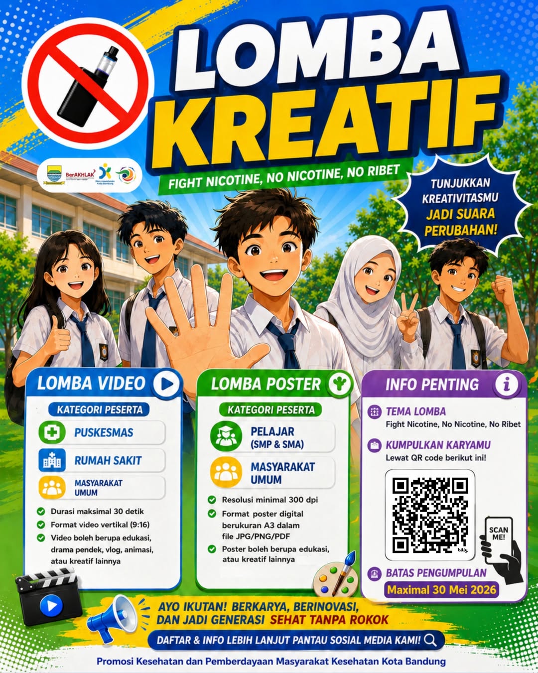 LOMBA KREATIF “Fight Nicotine, No Nicotine, No RIbet
