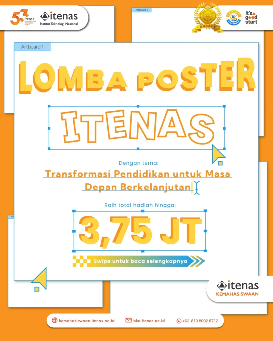Lomba Poster ITENAS "Transformasi Pendidikan untuk Masa Depan Berkelanjutan"