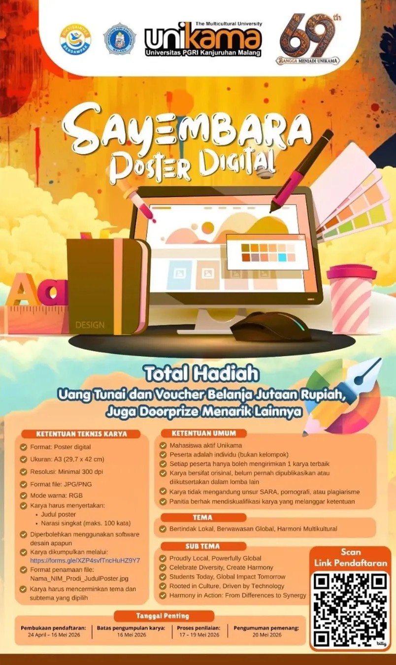 LOMBA POSTER DIGITAL DIES NATALIS KE-69 UNIVERSITAS PGRI KANJURUHAN MALANG