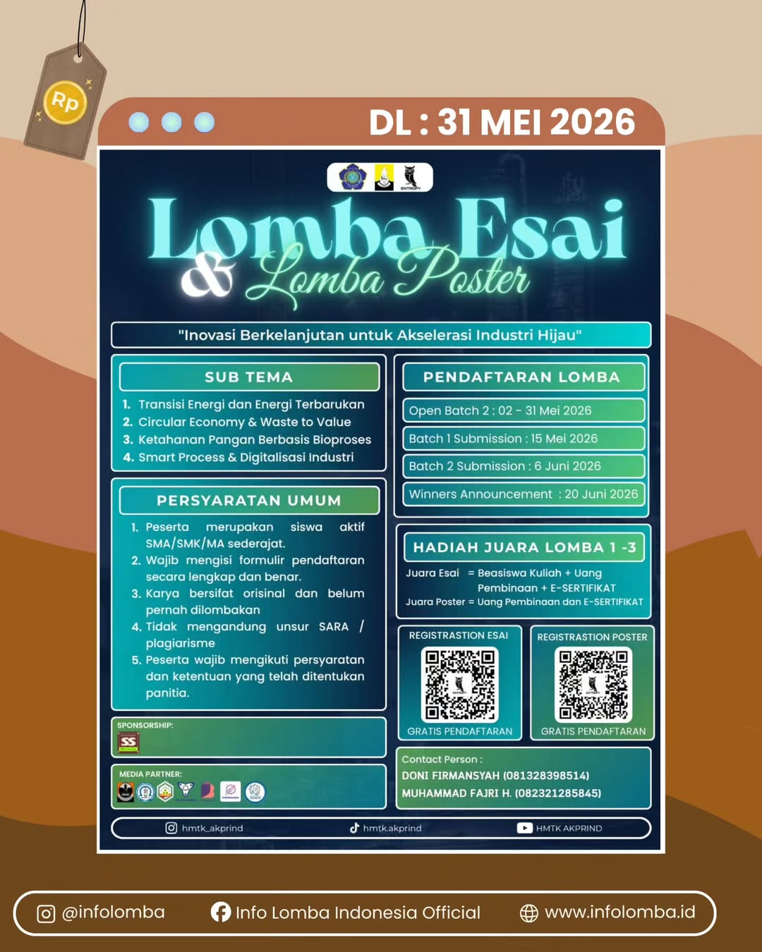 Lomba Poster & Essay Nasional –ENTROPY 2026
