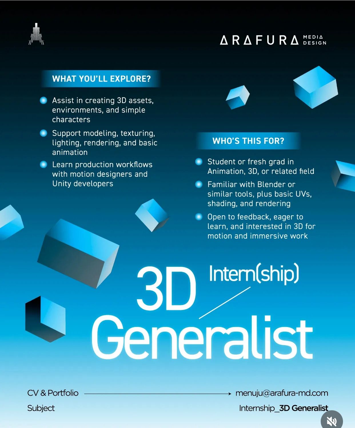 Arafura Media Design Hadirkan Program Magang 3D Generalist Berbasis Produksi Nyata