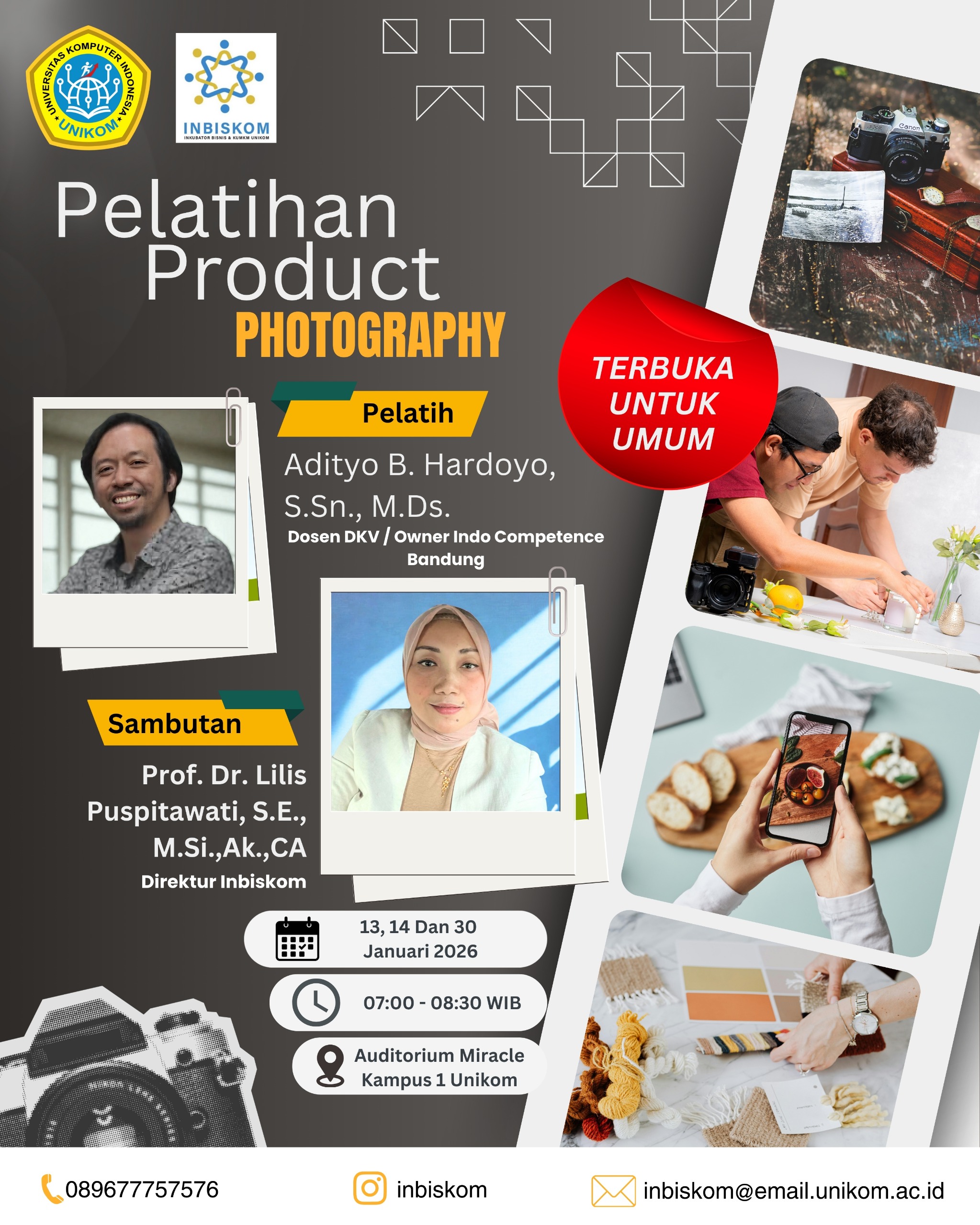 Inbiskom : Pelatihan Product Photography